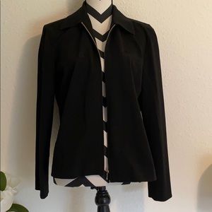 Talbots stretch black jacket size small sweater‎